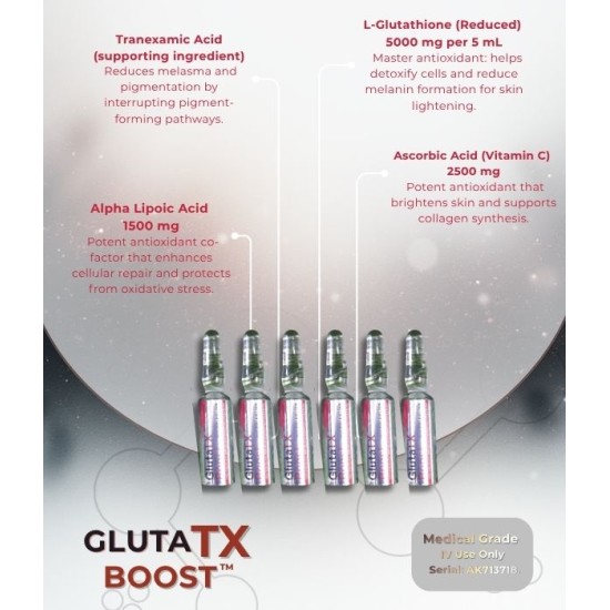 Gluta TX Boost Whitening Injection with Glutathione + Tranexamic Acid